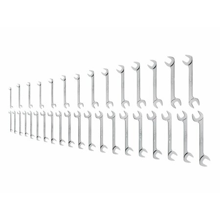 TEKTON Angle Head Open End Wrench Set, 27-Piece (3/8 - 1 in., 10 - 27 mm) WAE90302